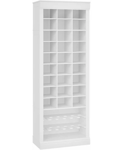 Shoe Cabinet, 10-Tier Entryway Storage Cabinet with 27 Cubbies and Tall Boots Storage, Freestanding Tall Shoe Organizer Racks for Entryway, White