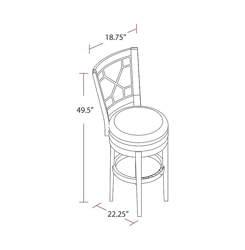 Parker House Furniture Parker House Sundance Dining - Sandstone Grid Back Swivel Bar Stool