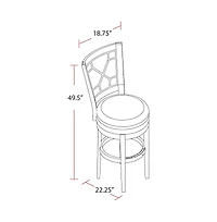 Parker House Furniture Parker House Sundance Dining - Sandstone Grid Back Swivel Bar Stool
