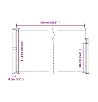 Retractable Side Awning Anthracite