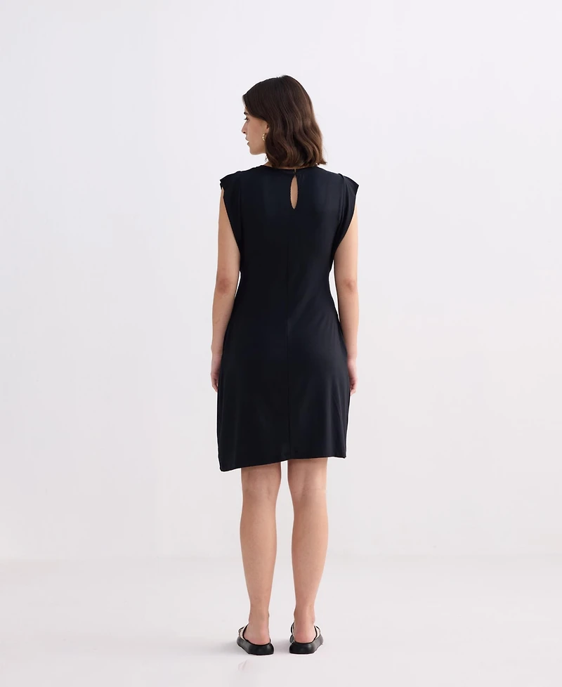 Reistor Women's Muscle Tee Short Dress in Black