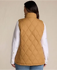 Lands' End Plus FeatherFree Onion Quilted Insulated Vest