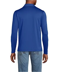 Lands' End School Uniform Men's Rapid Dry Long Sleeve Modern Fit Polo