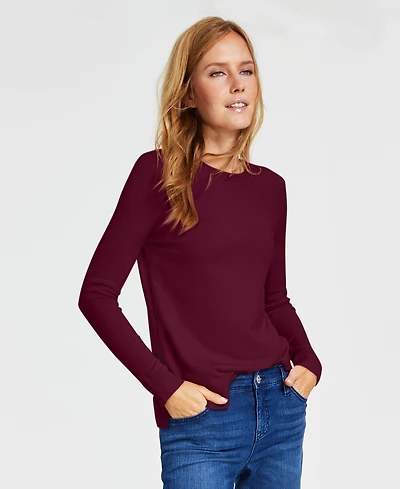 Style & Co Women's Long-Sleeve Crewneck Sweater, Created for Macy's