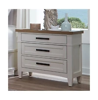 Parker House Furniture Parker House Americana Modern Bedroom 3 Drawer Nightstand with Charging Station
