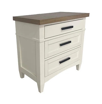Parker House Furniture Parker House Americana Modern Bedroom 3 Drawer Nightstand with Charging Station