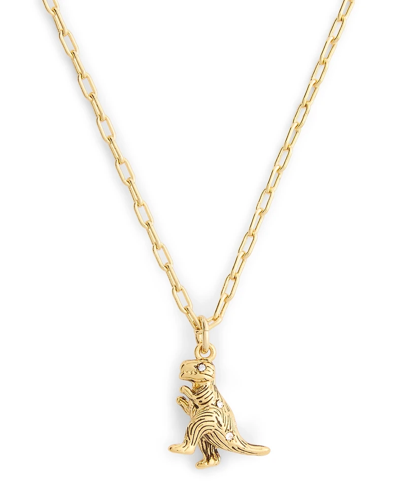 Coach Gold Plated Rexy Pendant Necklace