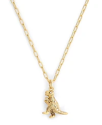 Coach Gold Plated Rexy Pendant Necklace