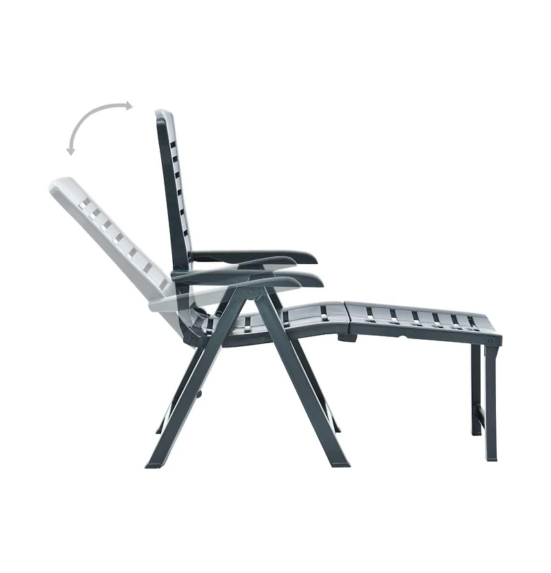 Sunlounger Green Plastic Medium Foldable Sunlounger Other