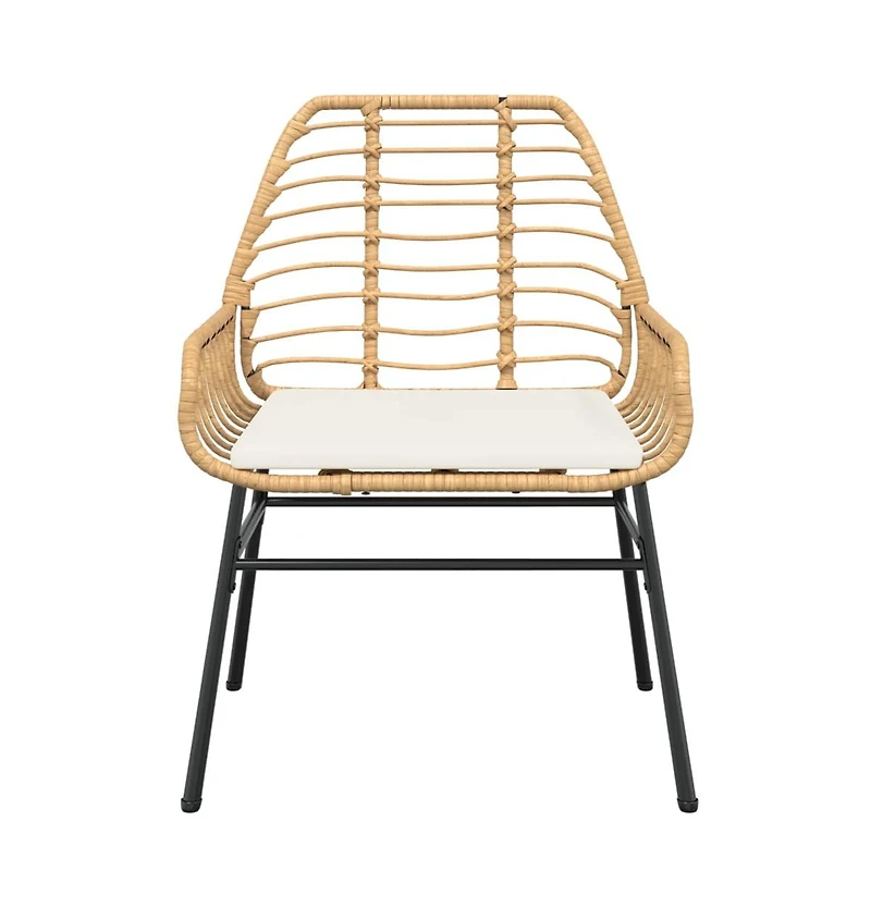 Garden Chair Brown Pe rattan Medium Removable Covers