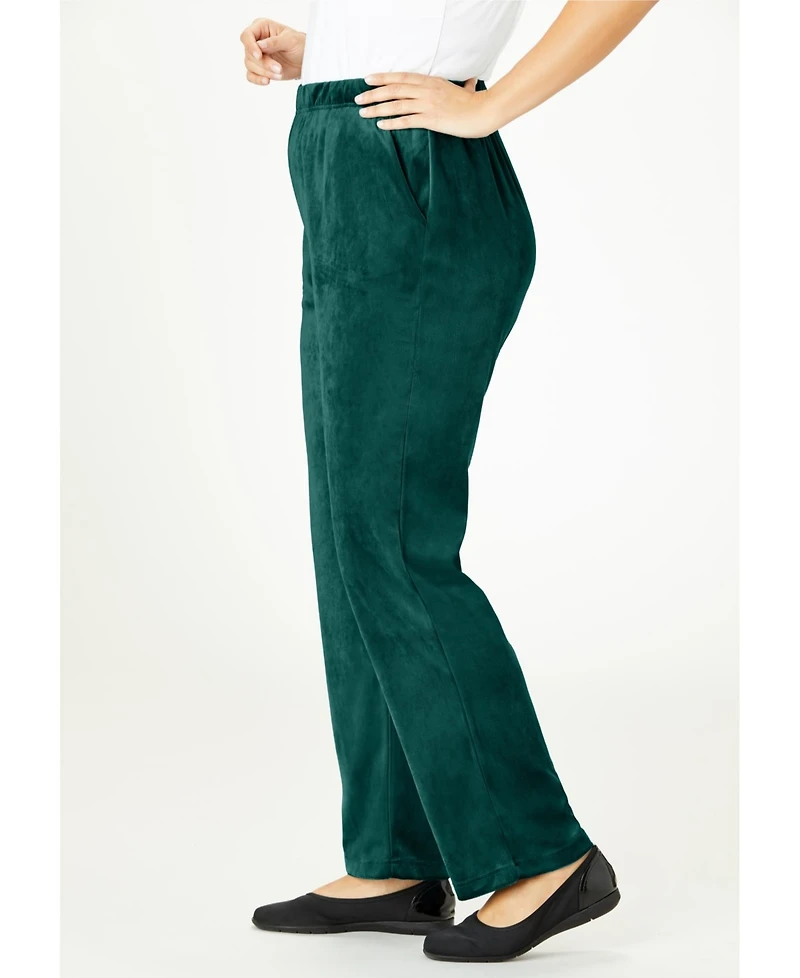 Woman Within Plus Velour Pant