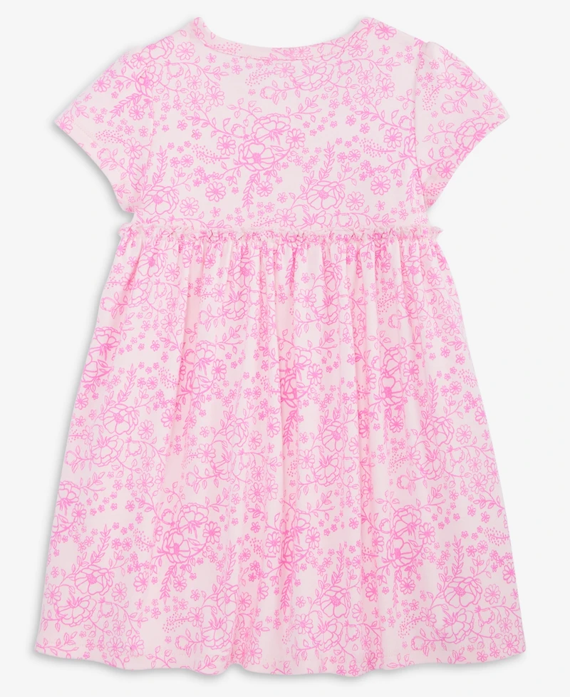 First Impressions Baby Girls Linear Flowers Printed Dress, Macy's Exclusive