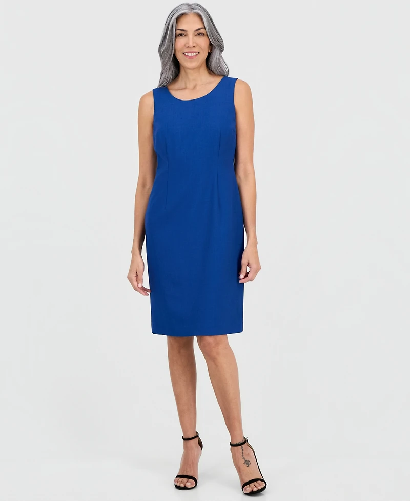 Le Suit Women's Collarless Open-Front Jacket & Dress Set