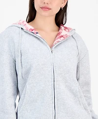 Ultra Flirt Juniors' Full-Zip Faux-Fur-Lined Hoodie