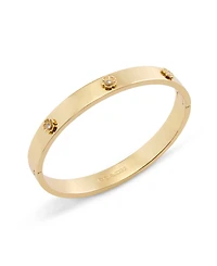 Coach Signature Faux Stone Tea Rose Enamel Bangle Boxed Bracelet