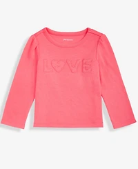 First Impressions Girls Toddler 2T-4T Long-Sleeve Love T-Shirt, Macy's Exclusive