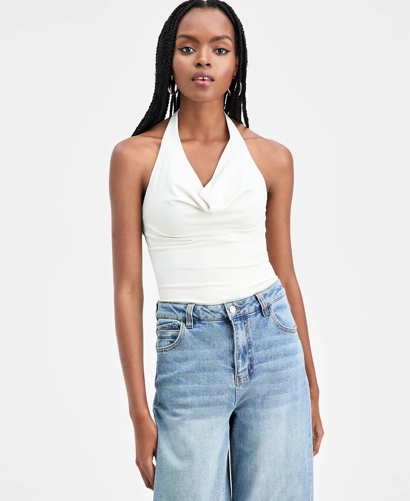 Bar Iii Women's Second Skin Halter Bodysuit, Macy's Exclusive