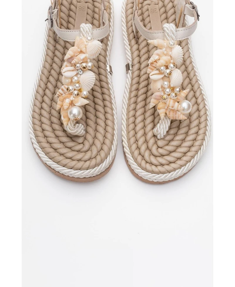 Forever & Always Shoes Lely Leather Thong Sandal (Women)