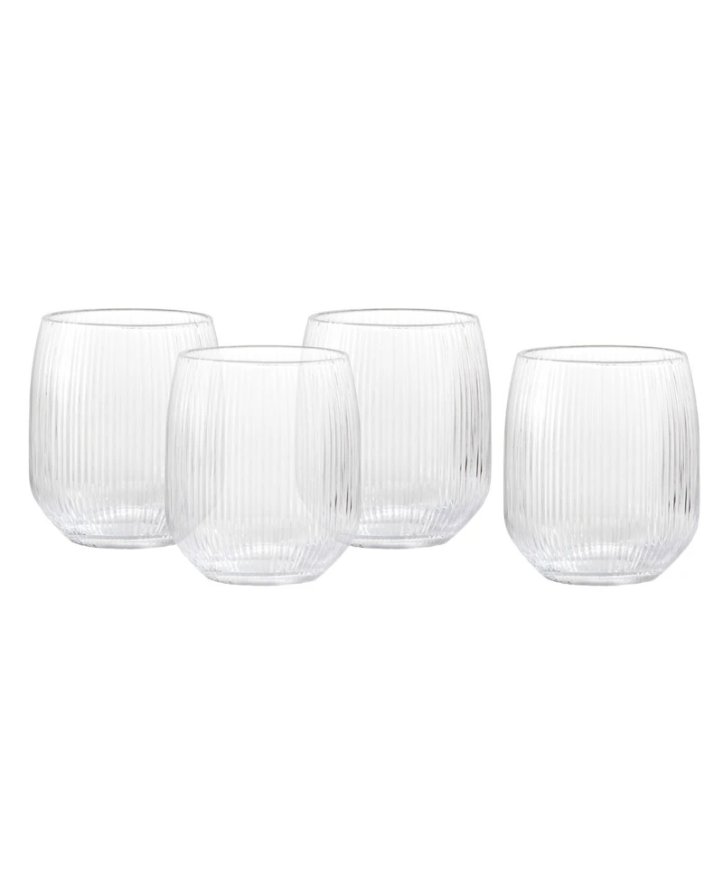 Fortessa Estiva Textured Tall Tumbler Glasses, Set of 4
