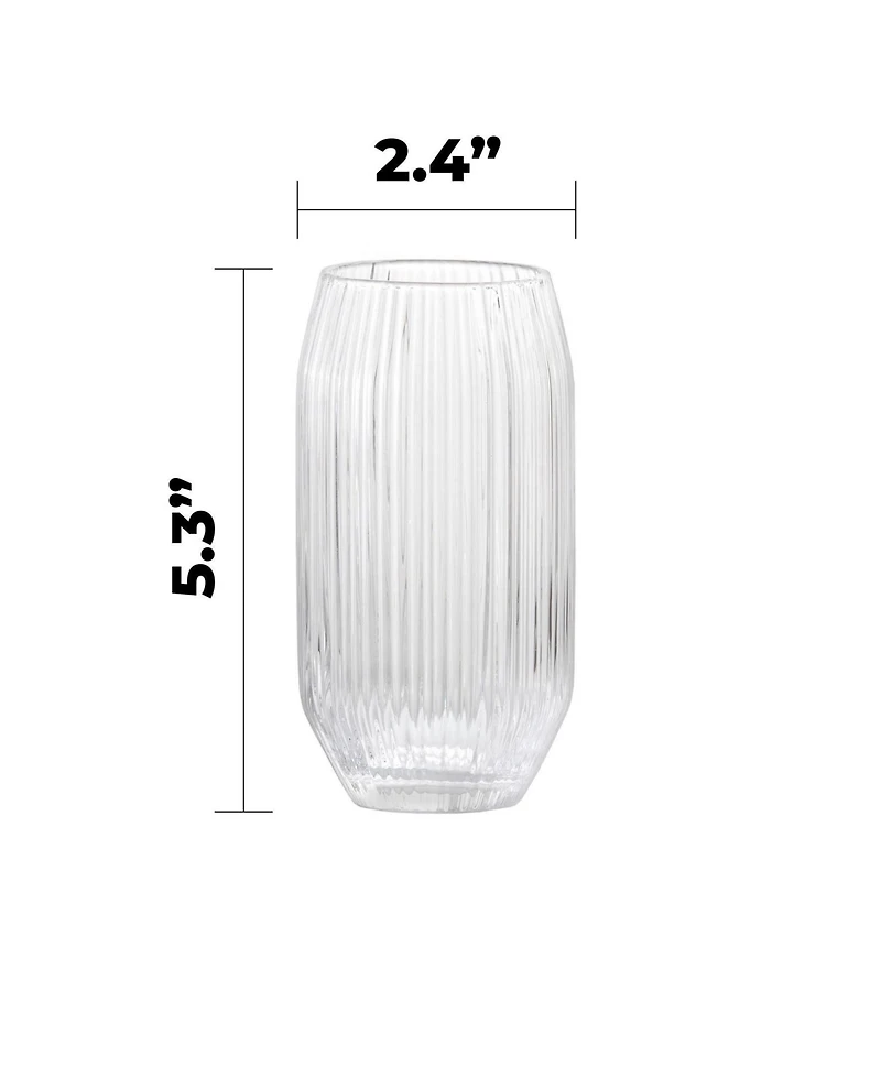 Fortessa Estiva Textured Highball Sparkling Cocktail Glasses, Set of 4