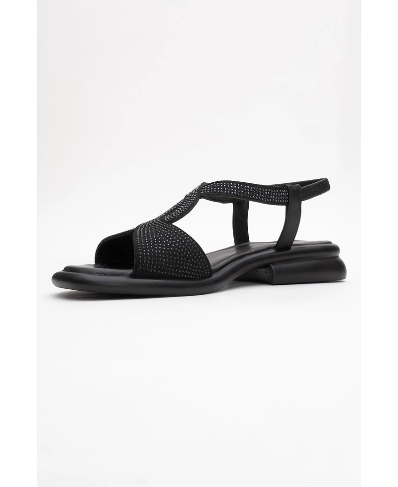 Forever & Always Shoes Sieglinde Embellished Leather Sandal (Women)