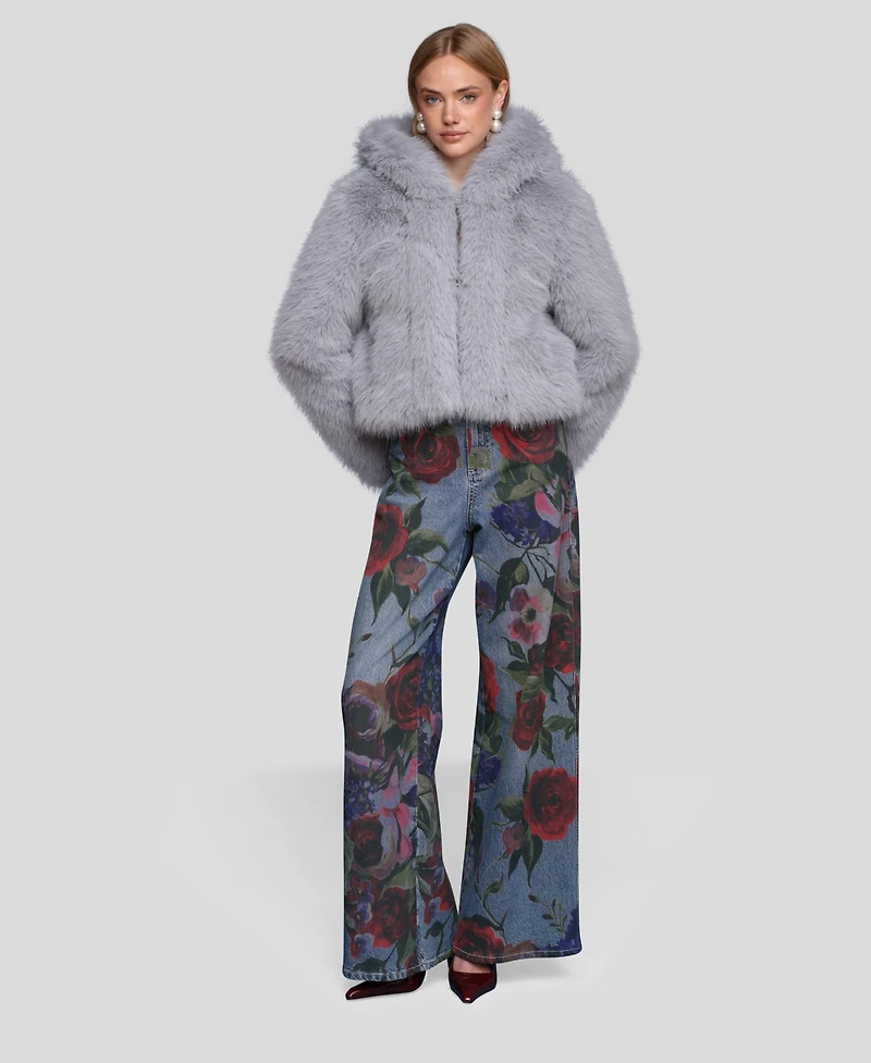 Avec Les Filles Women's Cropped Long Sleeve Jacket
