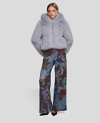 Avec Les Filles Women's Cropped Long Sleeve Jacket