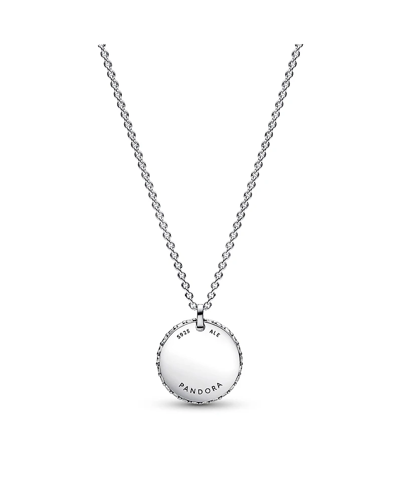 Pandora Sterling Silver Round Disc Collier Necklace