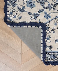 Laura Ashley Crochet Border Cotton Runner Rug