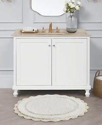 Laura Ashley Crochet Cotton Bath Rug