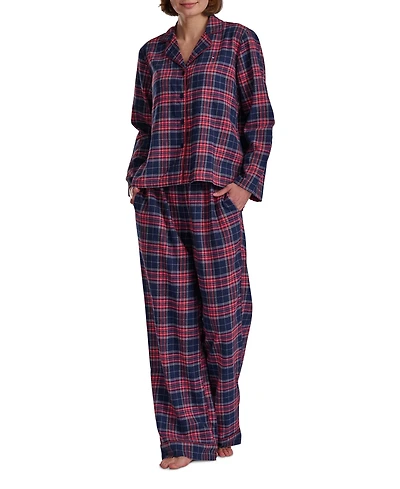 Tommy Hilfiger Women's 2-Piece Notched Top and Long Pants Set