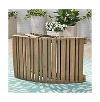 Chic Crate-lahaina Solid Wood Foldable Chaise Lounge - Beach Patio Poolside Furniture (Sage Grey)