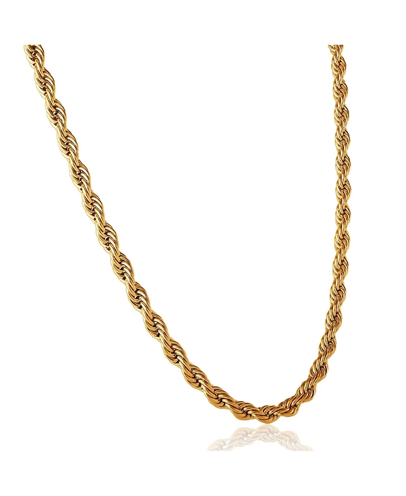 Lucky Brand Mens Gold-Tone Rope Chain Necklace - 22'' Chain