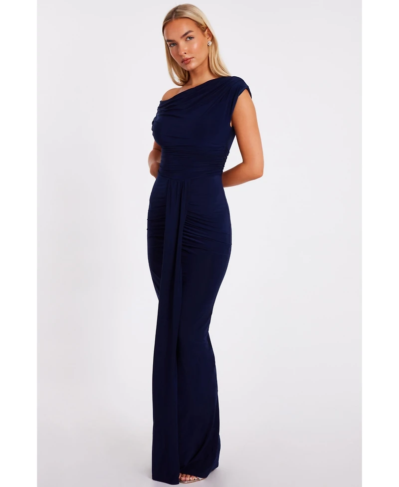 Quiz Women's Soft Touch Off Shoulder Ruched Maxi Dress