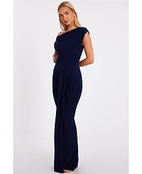 Quiz Women's Soft Touch Off Shoulder Ruched Maxi Dress