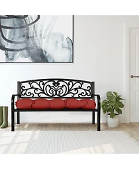 Aoodor 42" x 19.3" 5.1" Outdoor Polyester Tufted Bench Cushion, Water-resistant & Fade-Resistant, Cushion for Love Seat