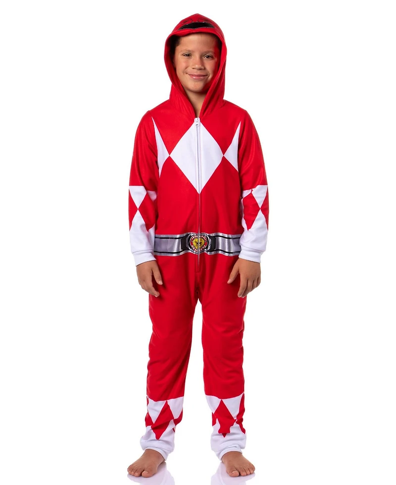 Power Rangers Girls Mighty Morphin All Character Colors Union Suit Costume Sleep Pajama