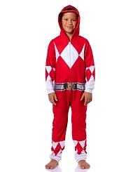 Power Rangers Girls Mighty Morphin All Character Colors Union Suit Costume Sleep Pajama