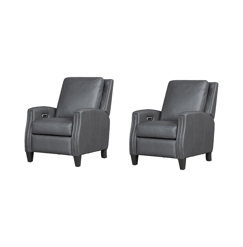 Parker Living Echo Grey Power Cordless High Leg Recliner P2 Two Pack