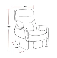 Parker Living Gemini - Ivory Swivel Glider Recliner