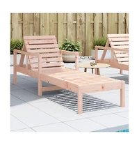 Sun Lounger Natural wood Solid Douglas wood Medium