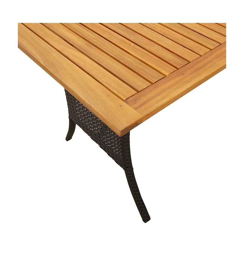 Patio Sofa -Seater with Cushions&Table Poly Rattan