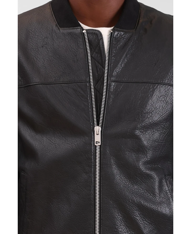 Bagatelle Homme Men's Genuine Leather Bomber Jacket