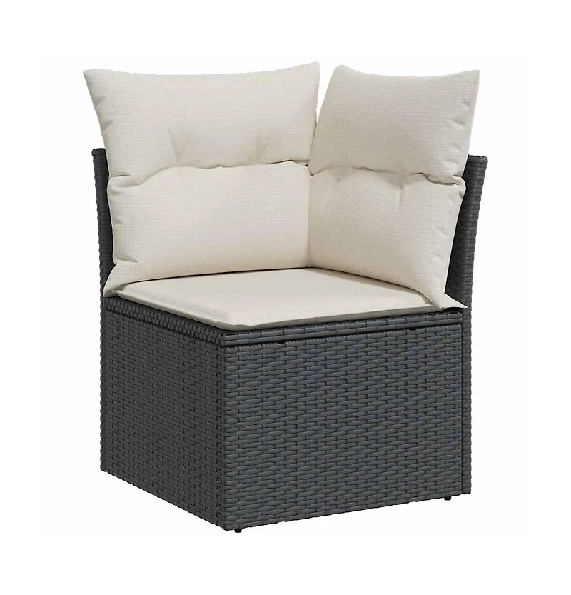 Garden Sofa Black, Cream White