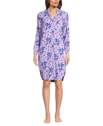 Lands' End Women's Cooling Long Sleeve Sleepshirt