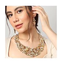 Sohi Stones Crystal Necklace Set