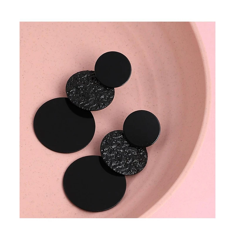 Sohi Circular-Dent Drop Earrings