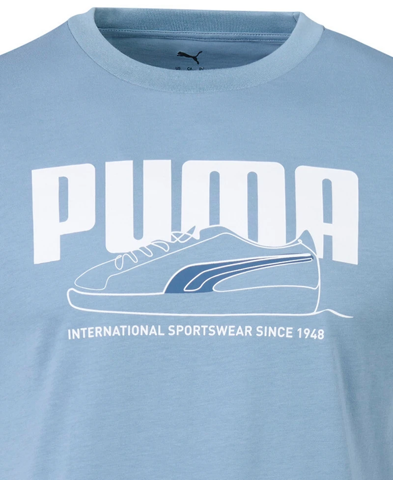 Puma Men's Printed Basket Short Sleeve T-Shirt