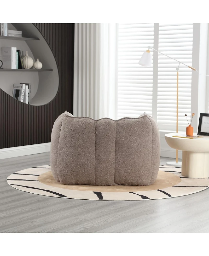 Soft Bean Bag Chair with Footstool, Comfortable Sofa for Gaming, Reading, and Tv-The Pop Home