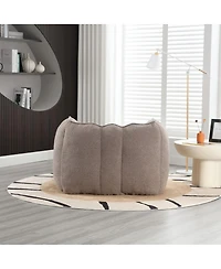 Soft Bean Bag Chair with Footstool, Comfortable Sofa for Gaming, Reading, and Tv-The Pop Home